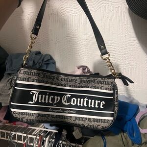 Juicy Couture Black and Gold Shoulder Bag